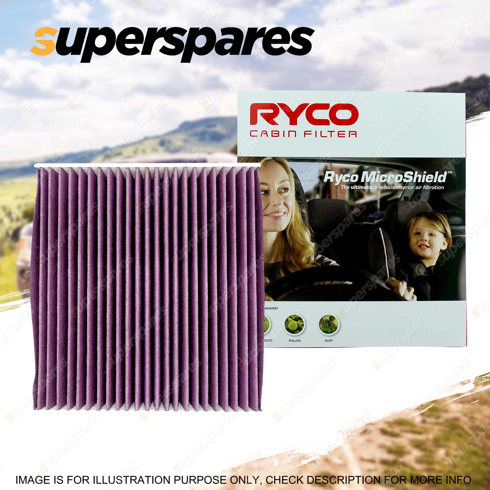 Ryco Cabin Air Filter for VOLKSWAGEN Golf VII PM2.5 Microshield Filter