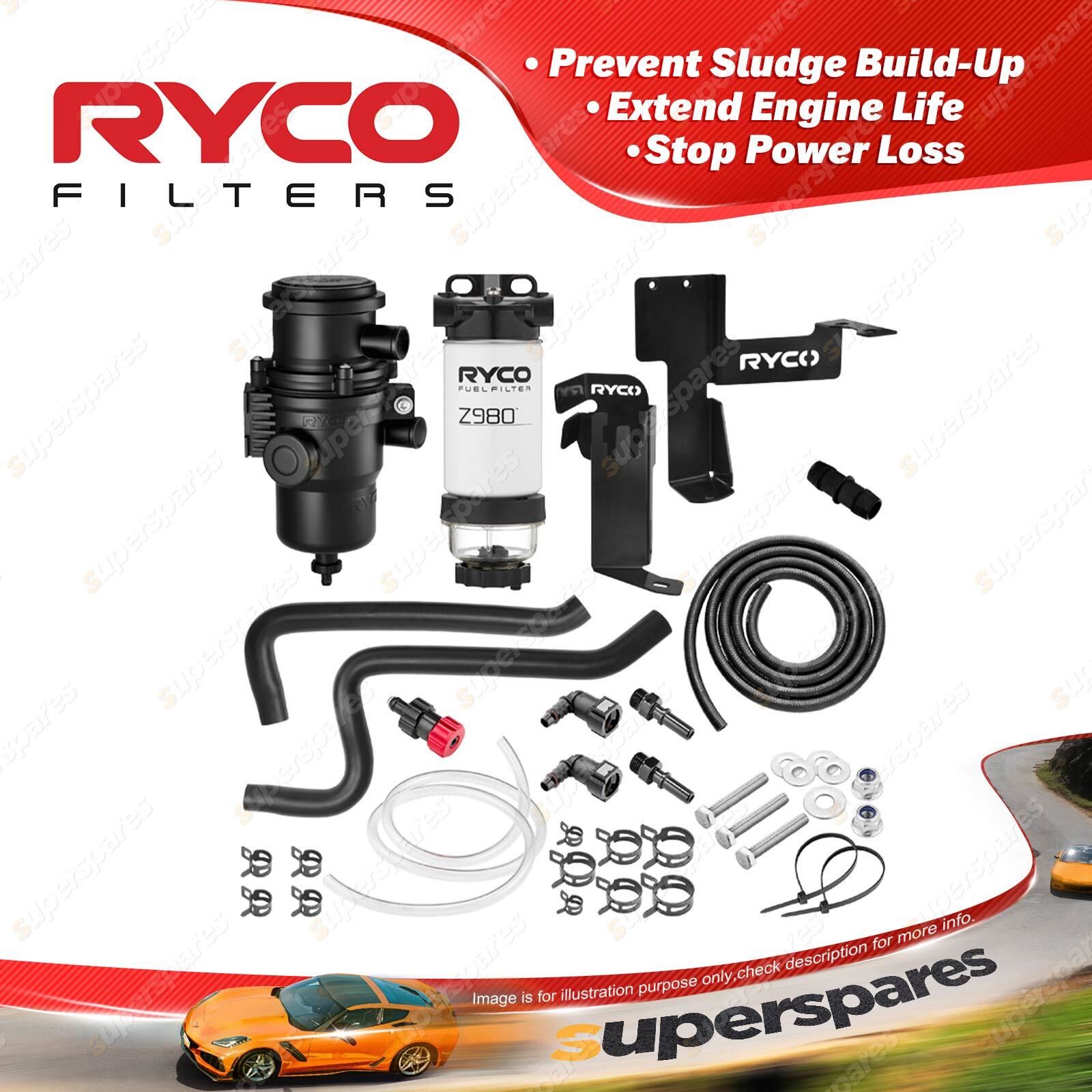 x Ryco 4x4 Filtration Upgrade Kit for Toyota Landcruiser Prado