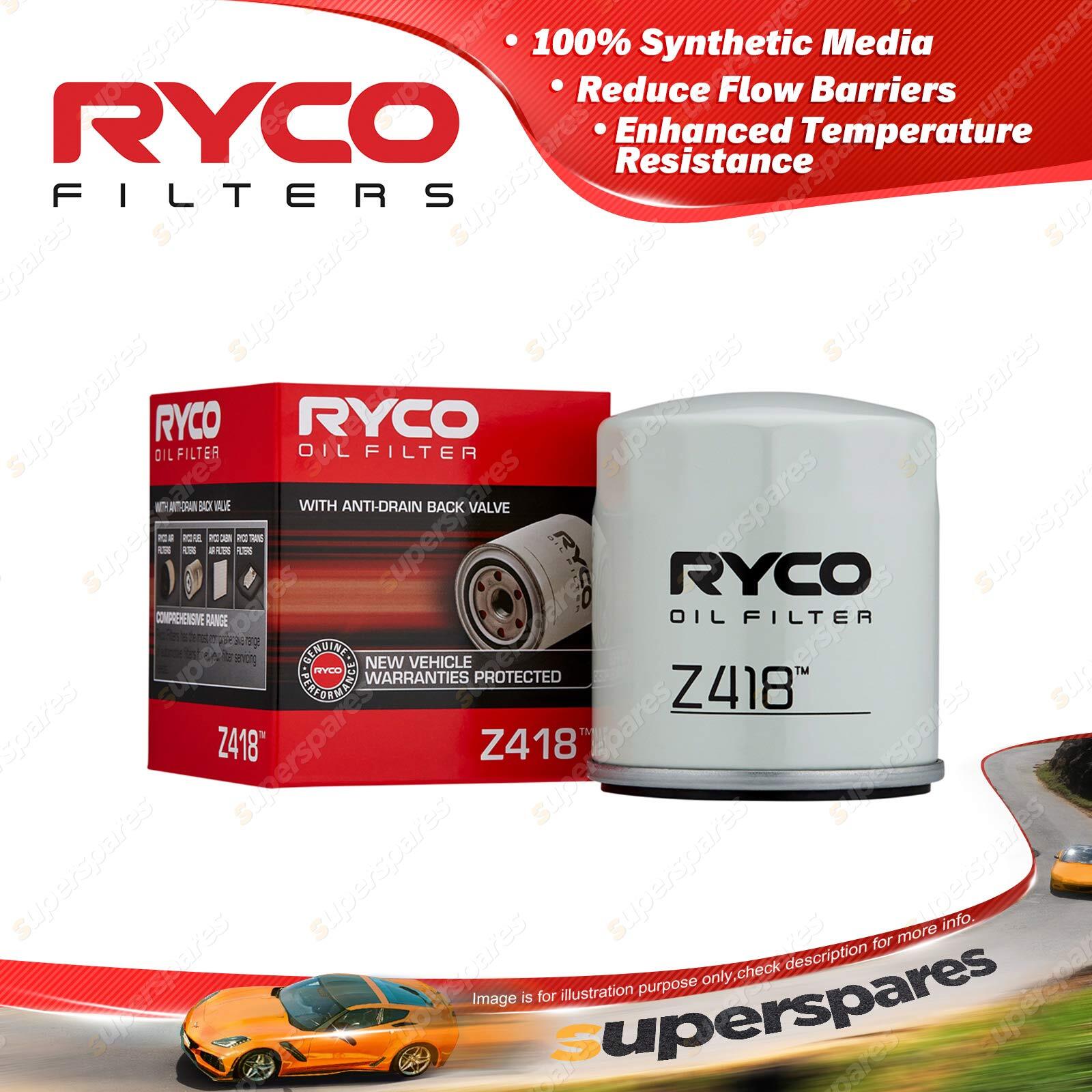 Ryco Oil Filter for Toyota Hiace TRH102 122 201 221 223 UZH132 138