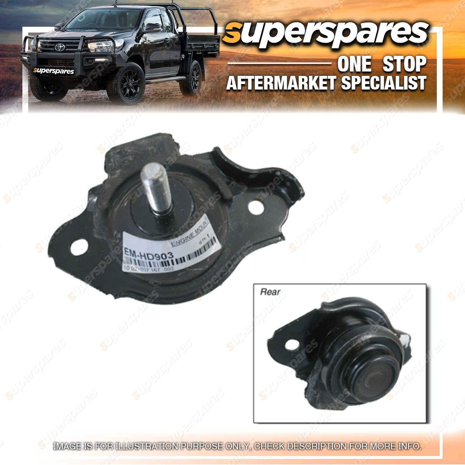 Superspares Right Engine Mount for Honda Jazz GD Automatic 10/200209/2008