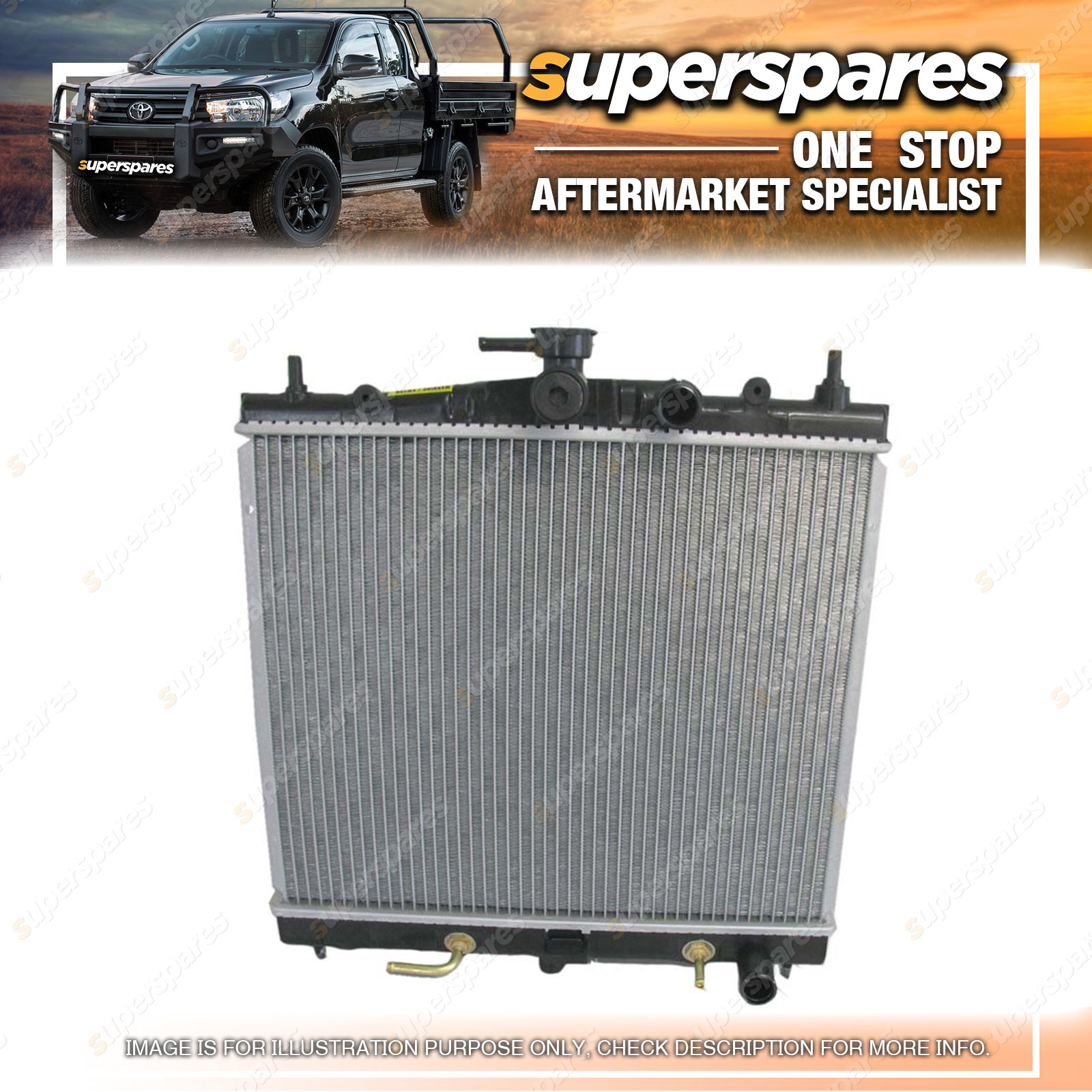 Radiator for Nissan Micra K12 Auto Bottom Centre To Fan Mount Centre