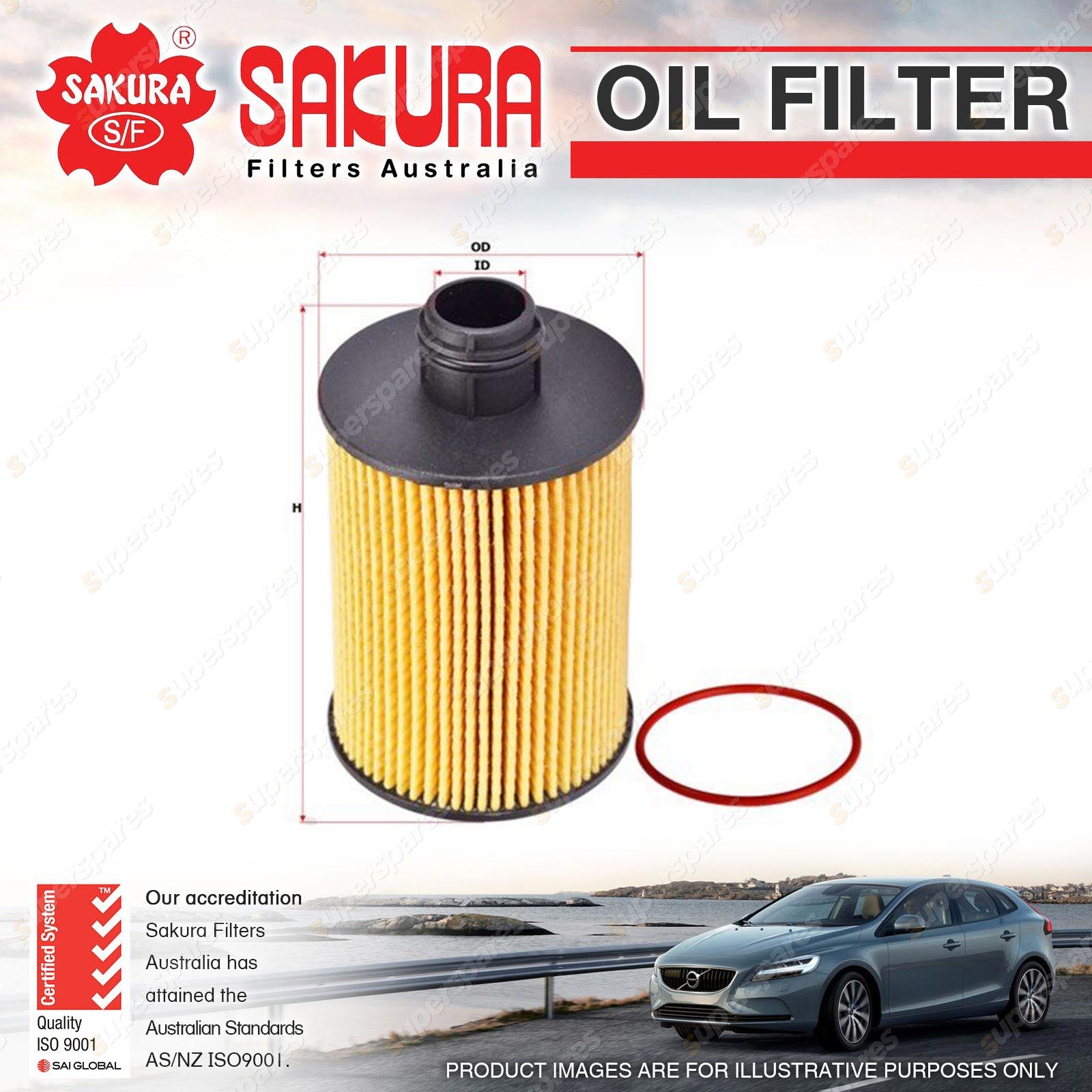 Sakura Oil Filter for Jeep Grand Cherokee WK EXF 6Cyl 3.0L Diesel 10/