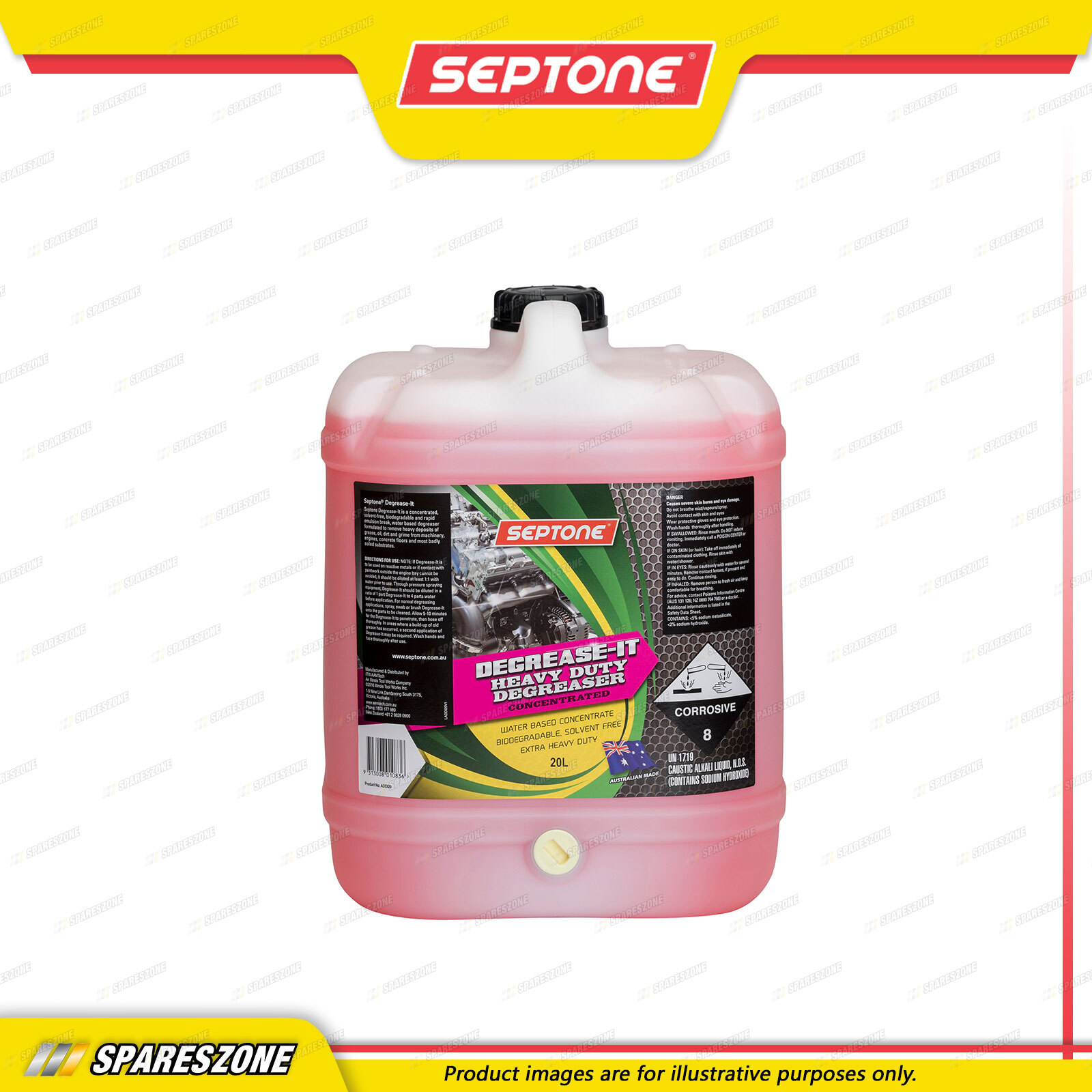 Septone DegreaseIt Degreaser 20 Litre Water Based Degreaser Formulated