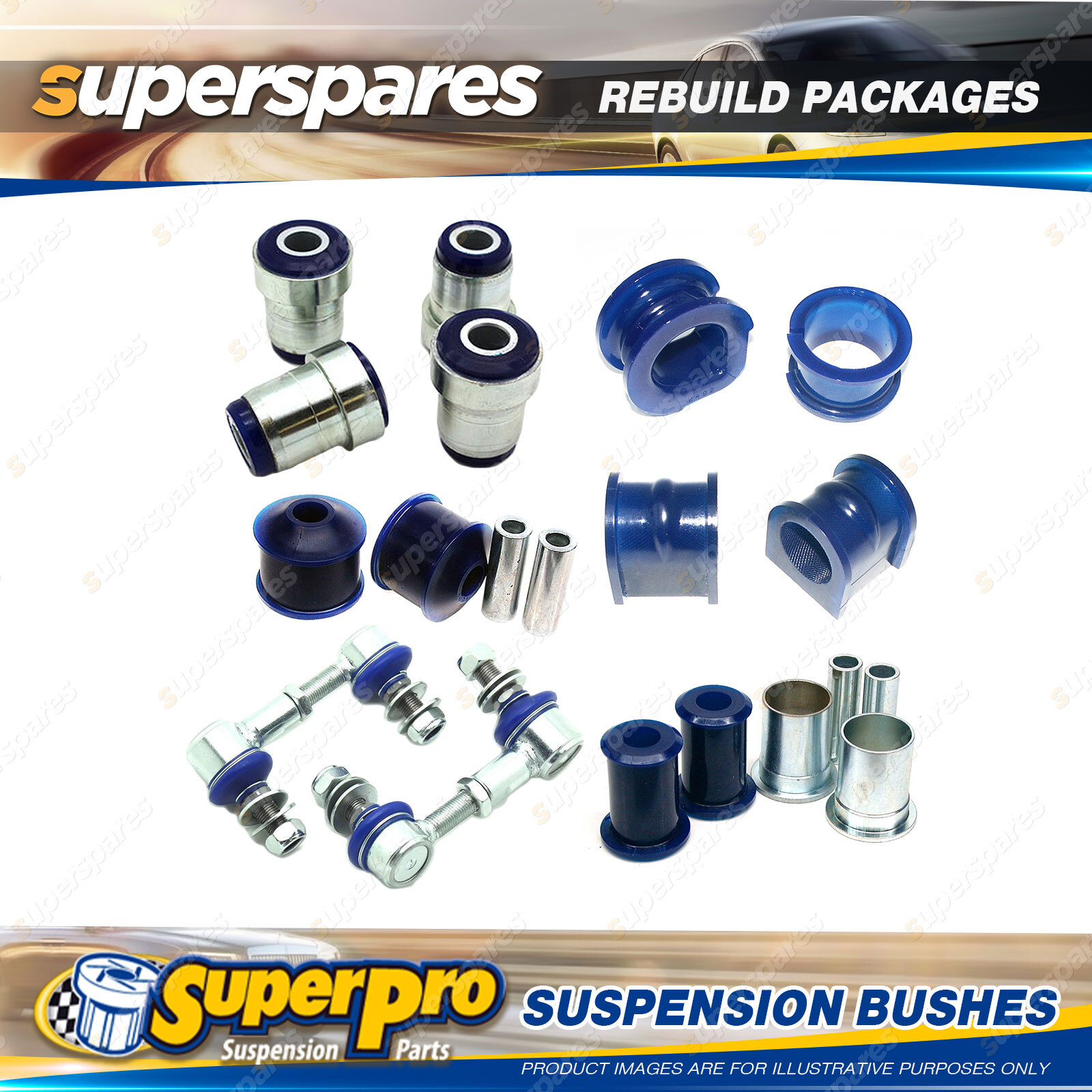 Front SuperPro Suspenison Bush Kit for Nissan 300 ZX Z32 1989-1997