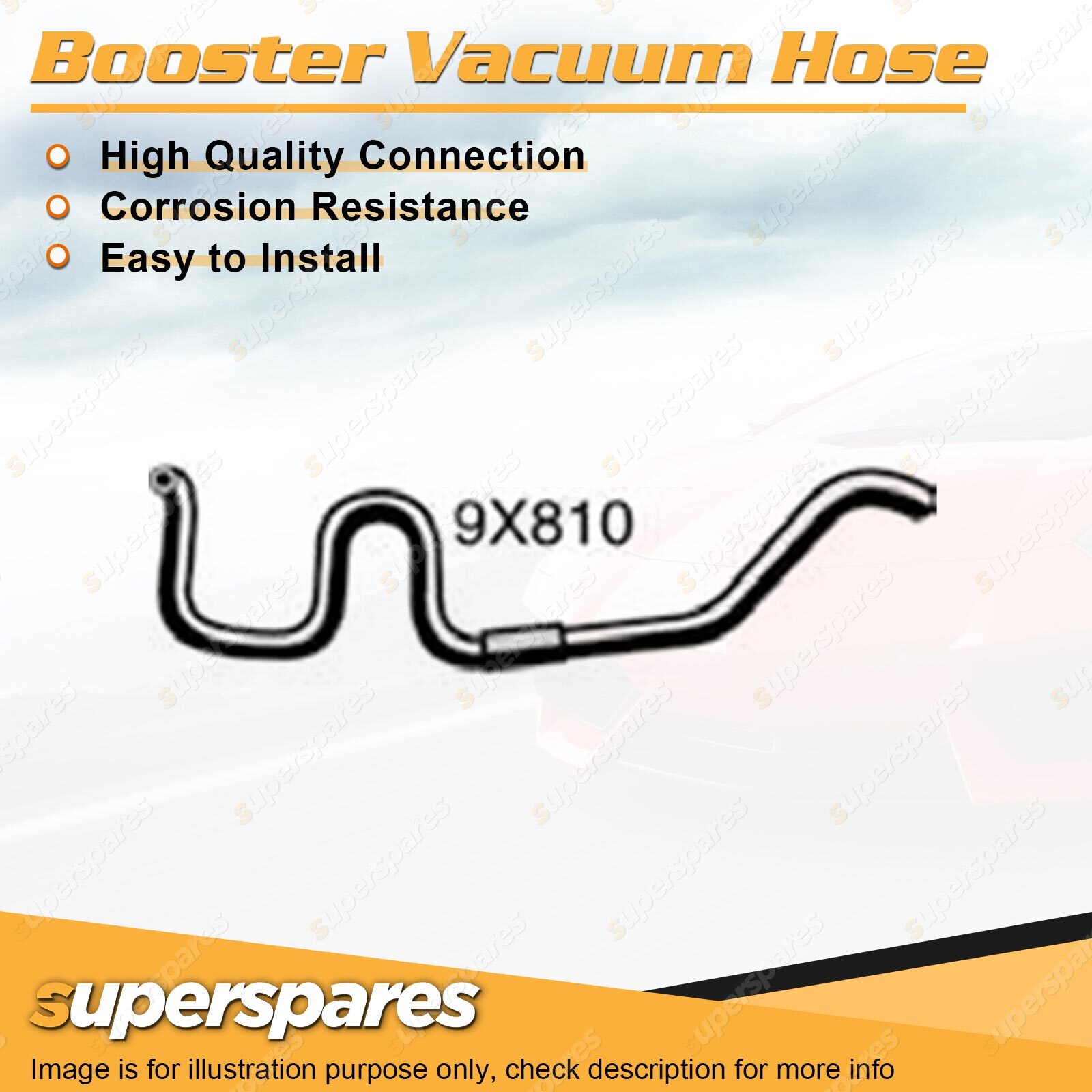 Booster Vacuum Hose 9mm x 810mm for Holden Commodore VG VN VP VR