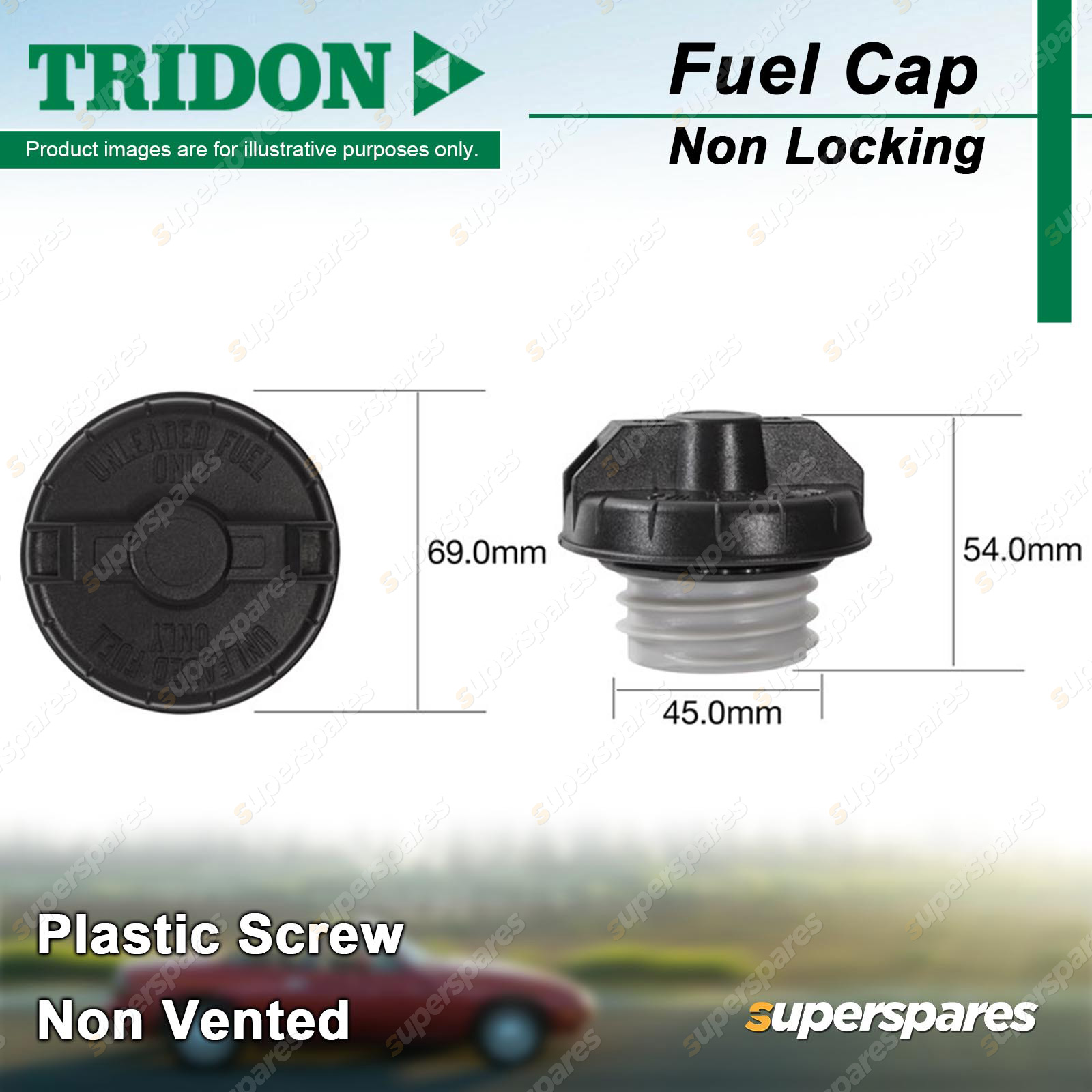 Tridon Non Locking Fuel Cap for Toyota Avensis Caldina Camry Carib Celica