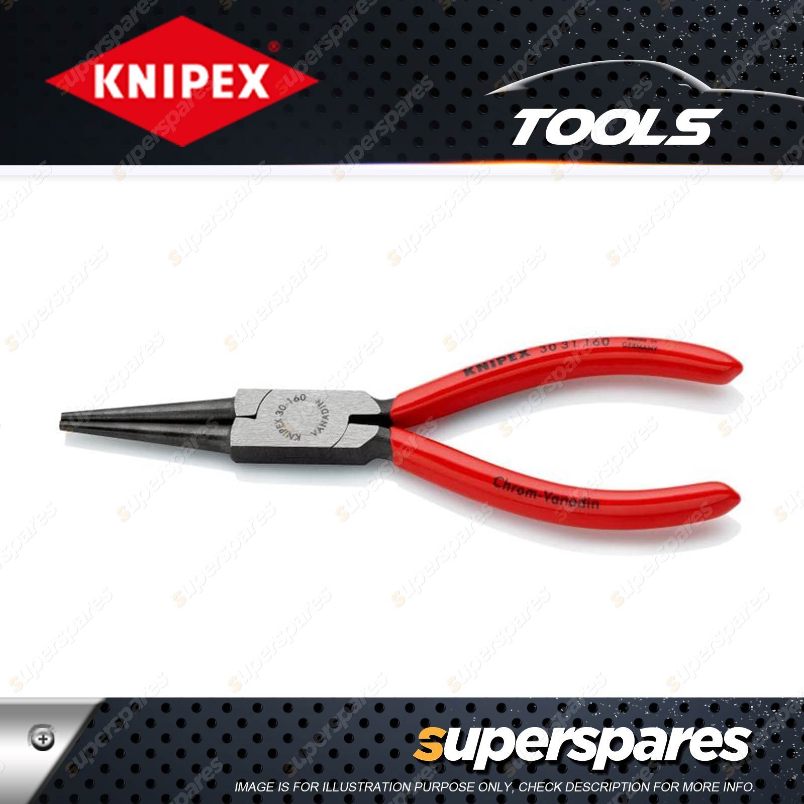 Knipex Long Nose Plier with Long Round Jaws Polished Head Length 160mm