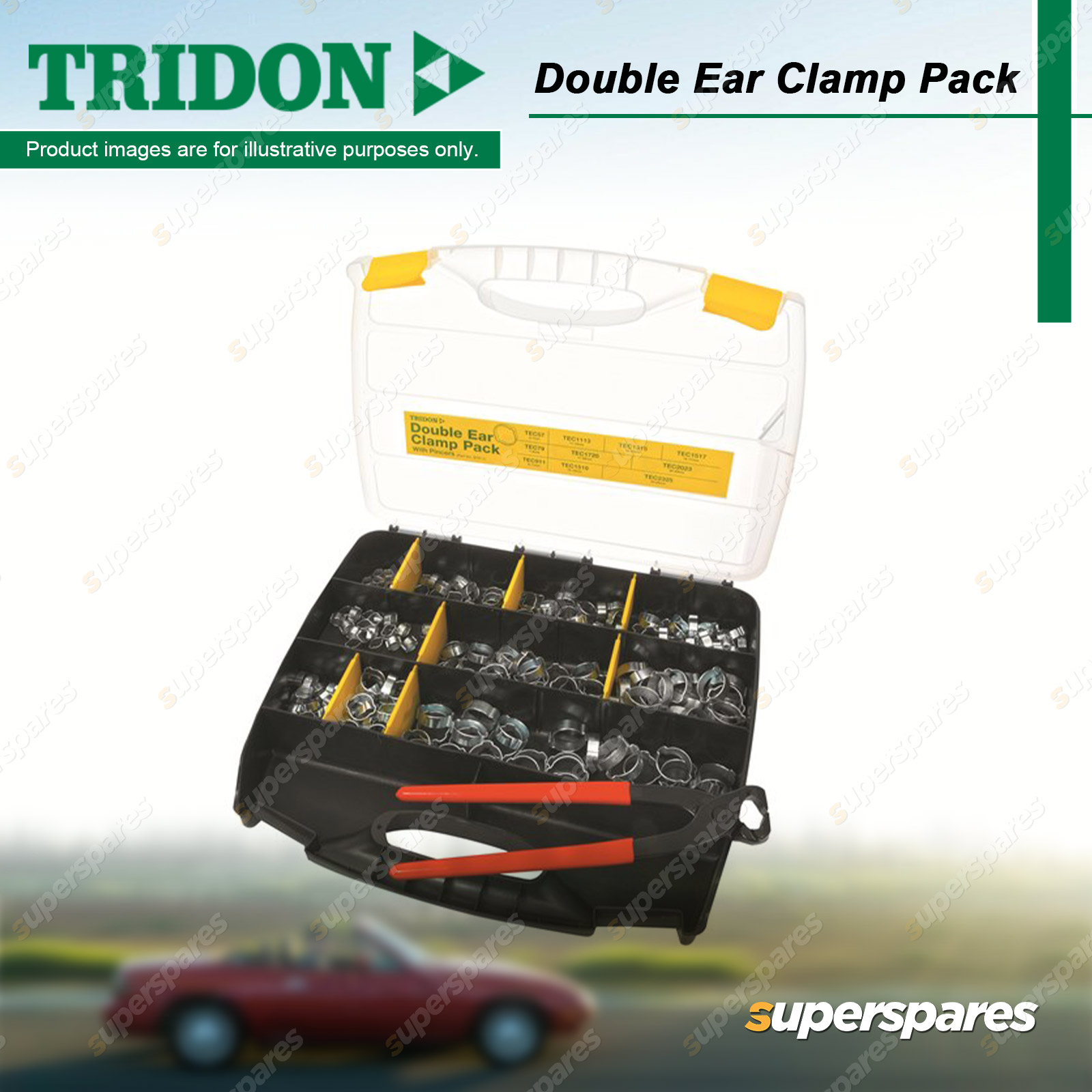 Tridon Double Ear Clamp Pack for TEC Series with Side & Top Join