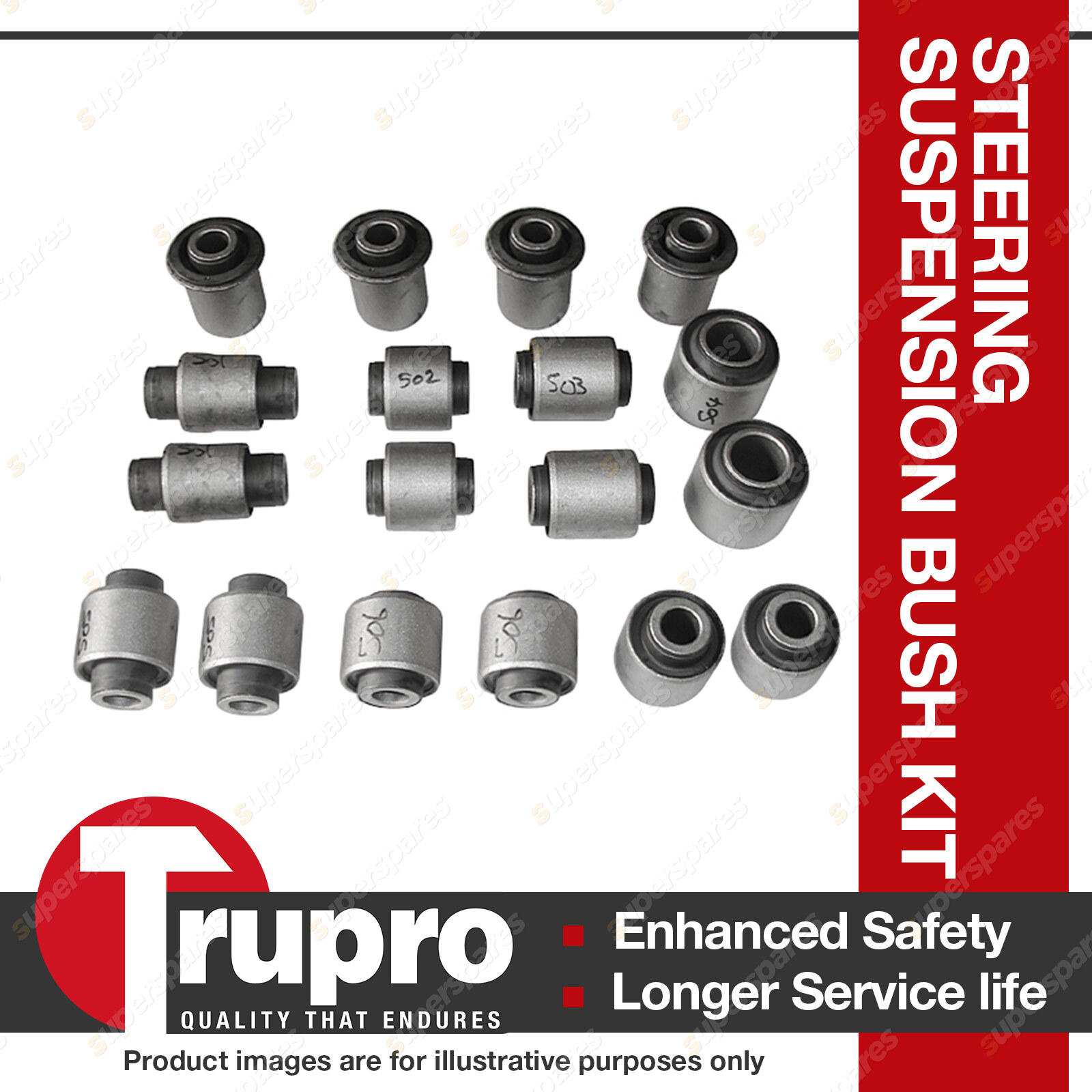 Trupro Rear Suspension Bush Kit For Nissan Elgrand E51 0210 Premium