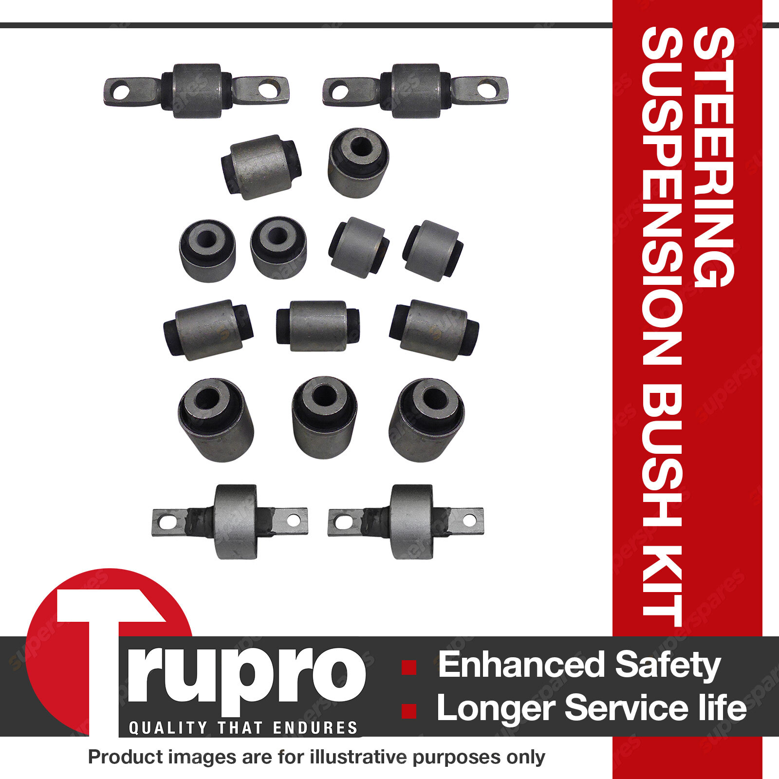 Trupro Rear Suspension bush kit complete for Honda Civic EK EJ CRV RD1