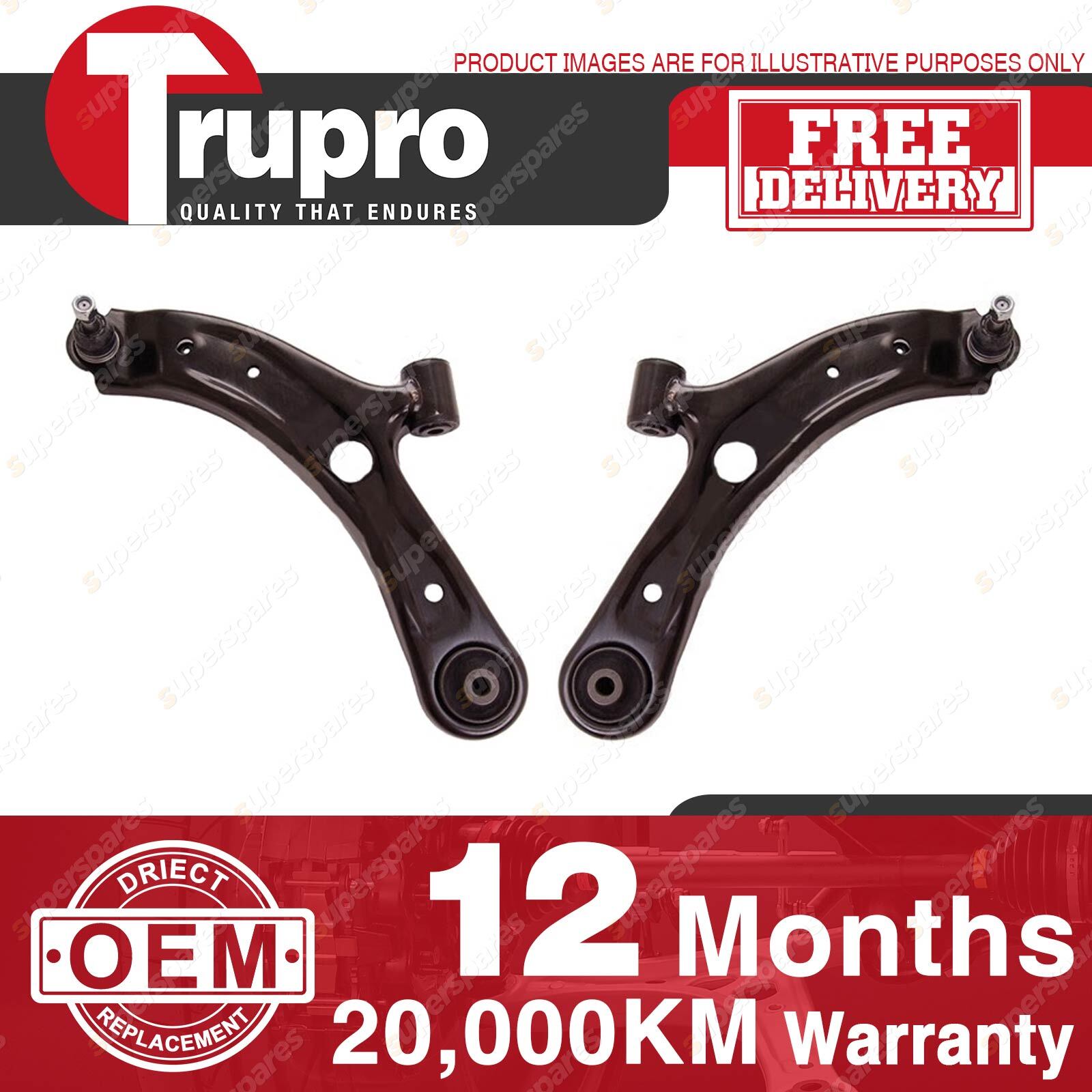 2 Pcs Trupro Front Lower Control Arms for Suzuki Swift FZ ZC82S