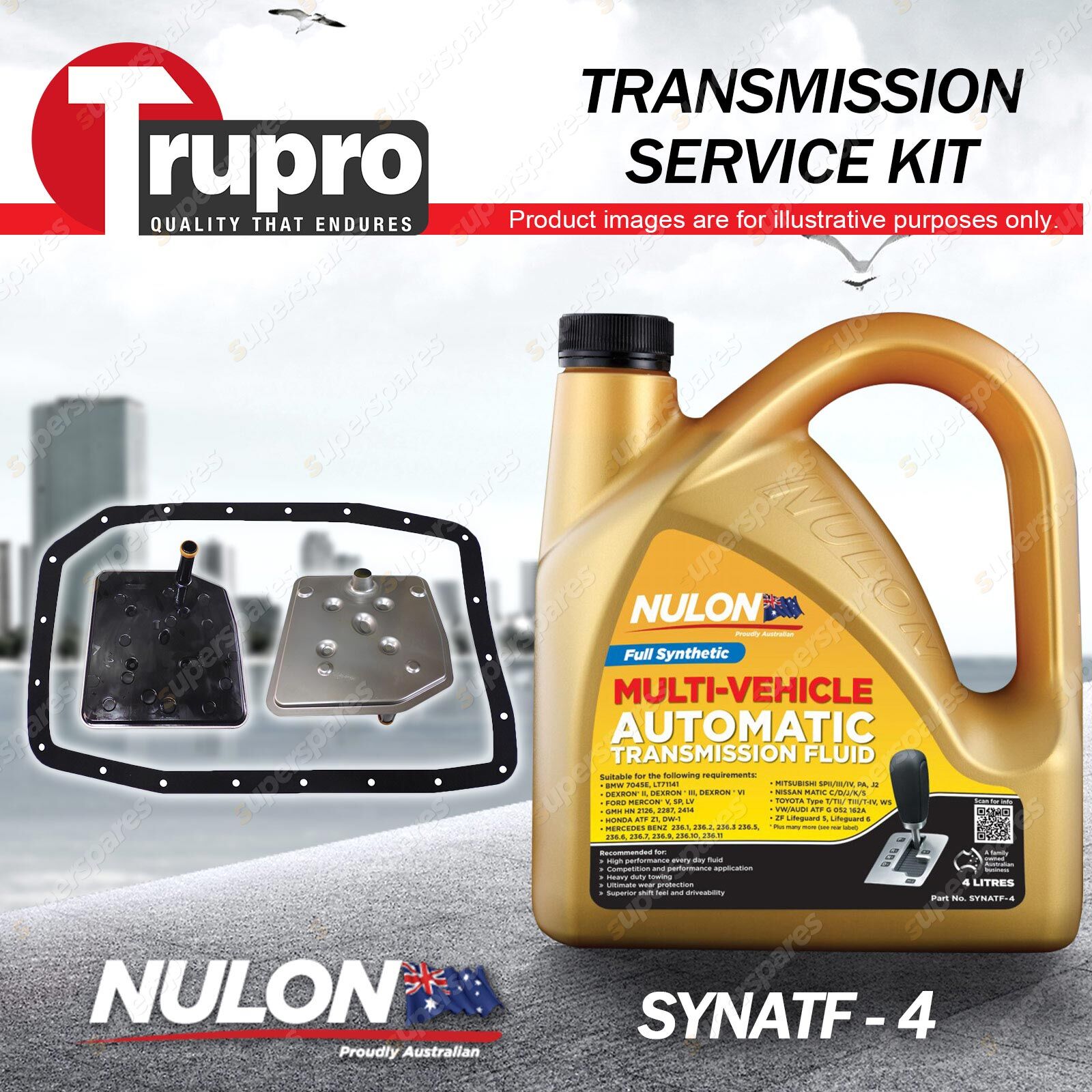 SYNATF Transmission Oil + Filter for Toyota Aurion Highlander Kluger