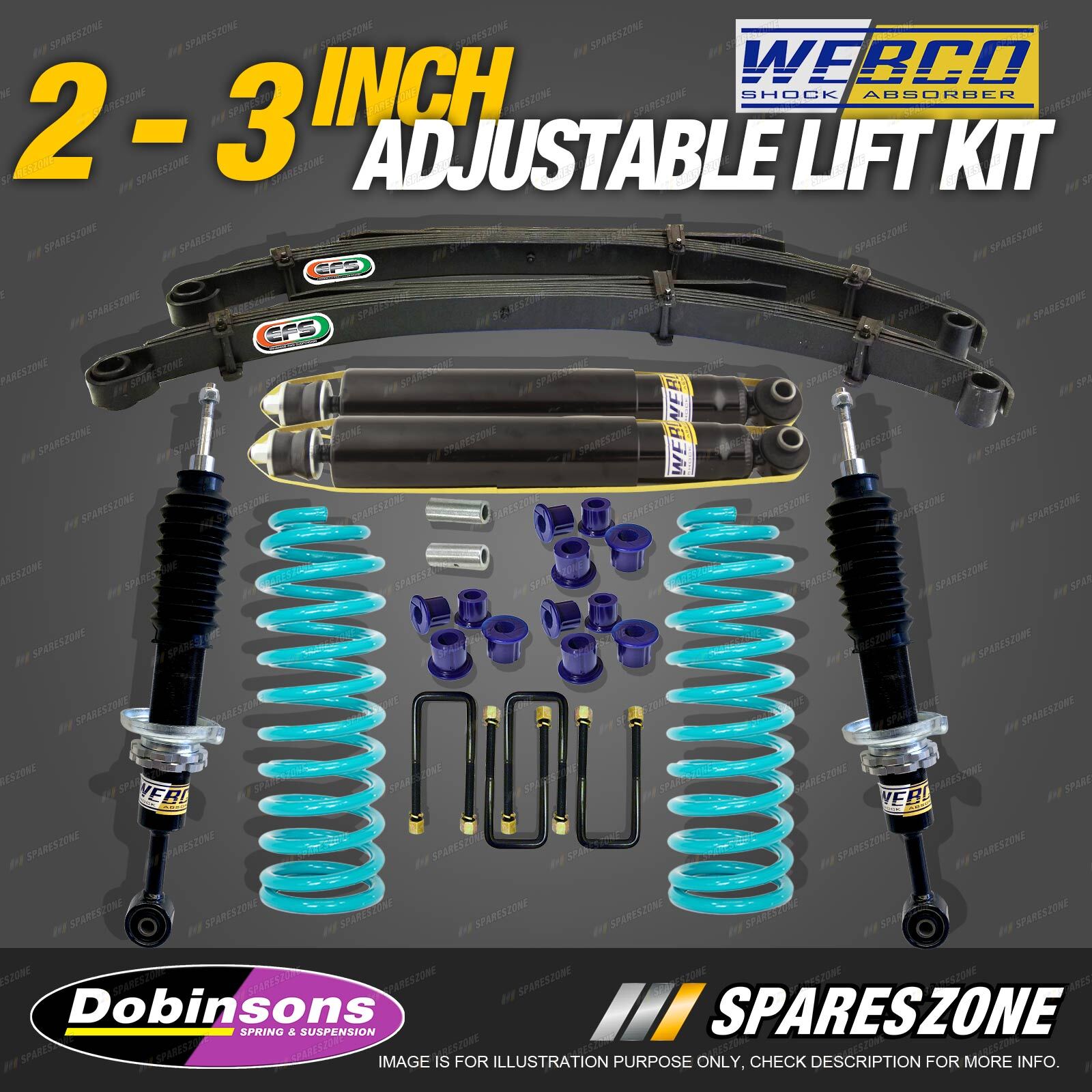 2"3" Adjustable Lift Kit Shock Dobinsons Coil EFS Leaf for Ford Ranger PX 1218 co