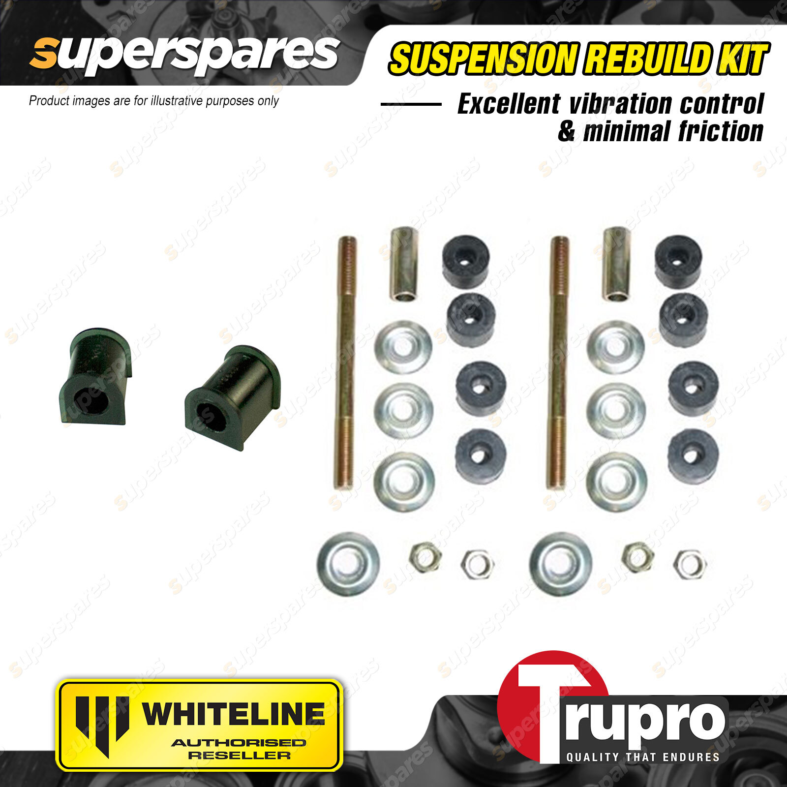 Front Sway Bar Links + 20mm Sway Bar Mount Bushes for Nissan Navara D21