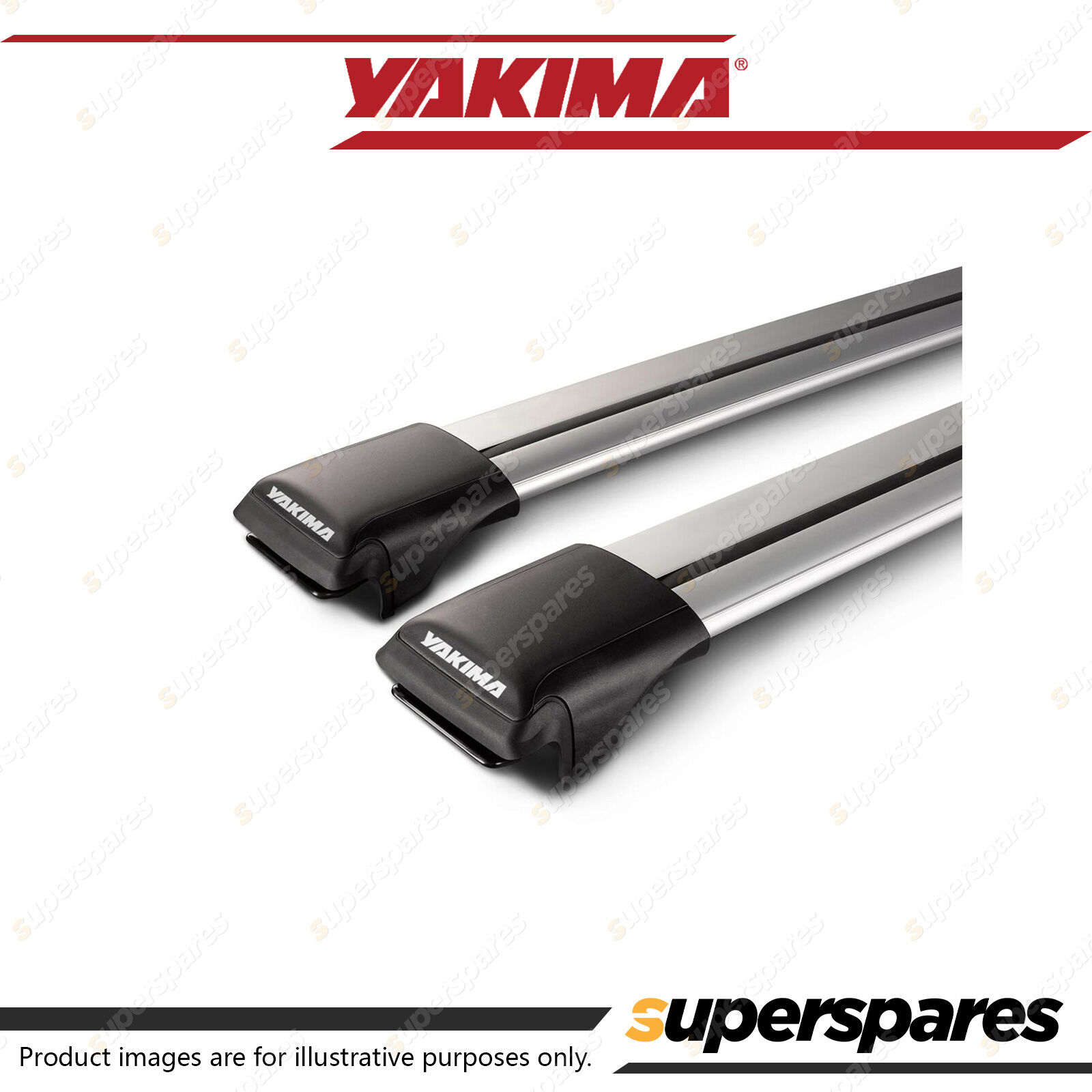 x Yakima Rail Bar 73cm Silver S42Y Roof Rack Bar Patented SmartFill
