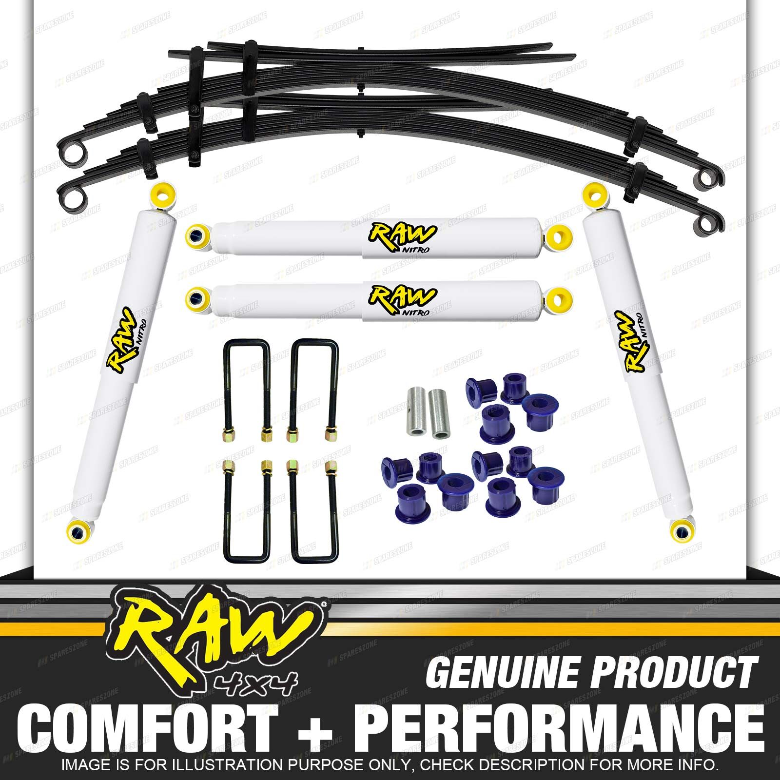 RAW 4x4 Shock + Leaf Springs for JEEP CHEROKEE XJ 9401 2"50mm Lift Kit