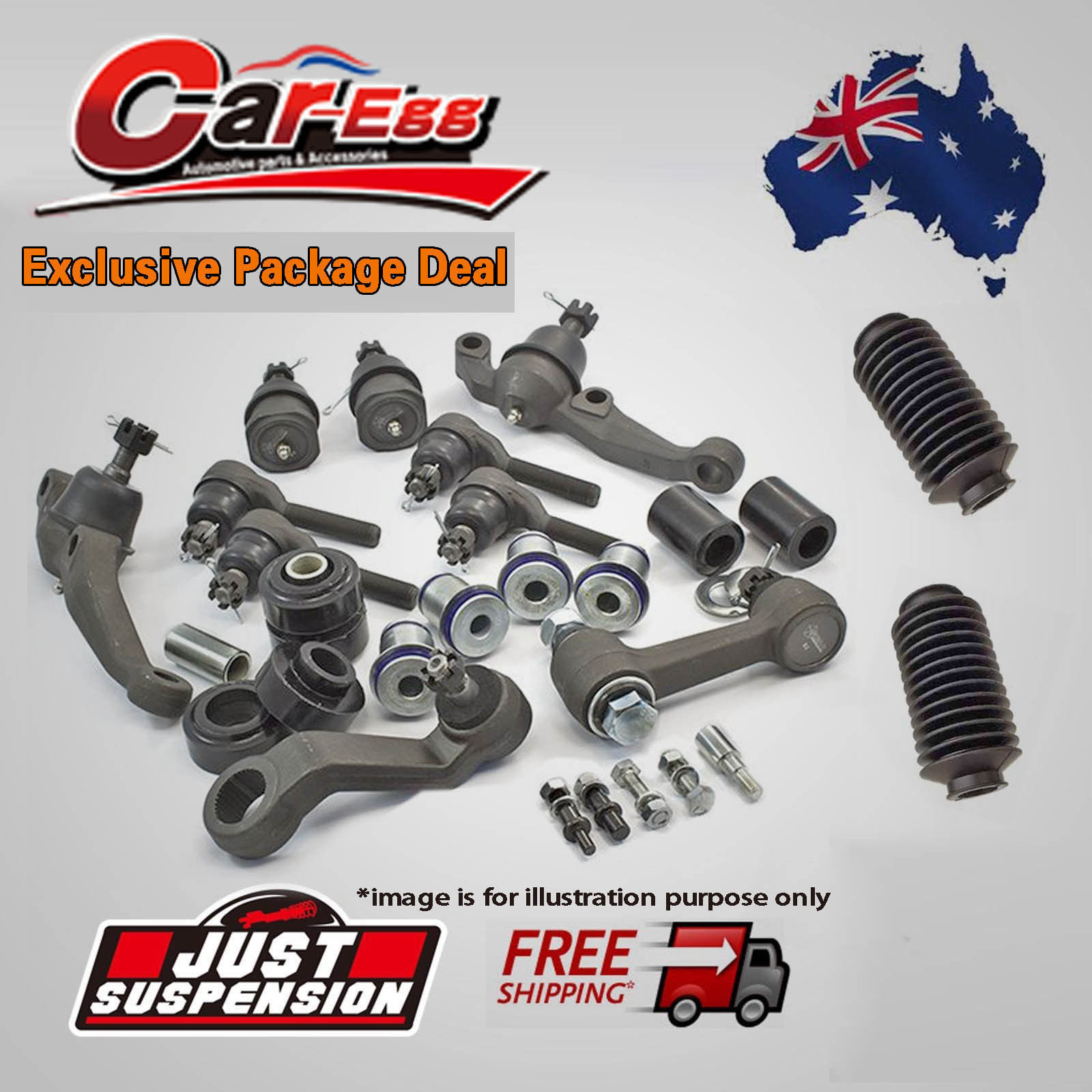 24 Pc Front Suspension ＆ Steering Upper ＆ Lower Ball Joints Tie Rod Ends Sway Bars Idler ＆ Pitman Arms Drag Link