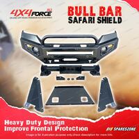 Safari Shield Bullbar with U Loop Stone Guard Plate Bumper for LDV T60 17-21