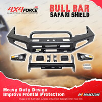 4X4FORCE Safari Shield Front U Loop Bull Bar Bumper Bar for Nissan Navara D22