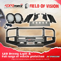 4X4FORCE Armor Bullbar Guard Plate 3 LOOP Light for Nissan Patrol Y61 00-04