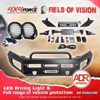 4X4FORCE Rock Hard Steel Bullbar U Loop Guard Plate Light for Isuzu D-Max 12-16