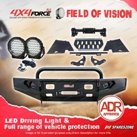 4X4FORCE Safari Shield Bumper Bullbar Guard Plate Light for Toyota Hilux Vigo