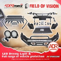 4X4FORCE Safari Shield U Loop Bullbar Lights Side Steps for Isuzu D-max 21-23