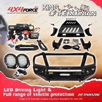 Armor Bullbar Skid Plate 3 Loop Light Winch for Nissan Navara NP300 D23 15-20