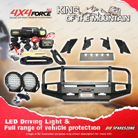 4X4FORCE Armor Bullbar Guard Plate Light Winch for Nissan Patrol Y61 00-04