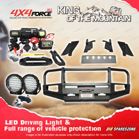 4X4FORCE Armor Bullbar Guard Plate Light Winch for Nissan Patrol Y61 05-On