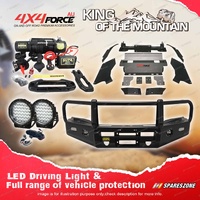 4X4FORCE Armor Bullbar Skid Plate LOOP Light Winch for Toyota Hilux Revo 15-18