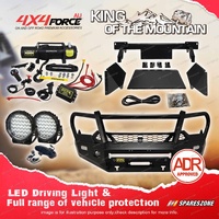 4X4FORCE Premium Armor 3 Loop Bumper Bullbar Lights Winch for Isuzu D-Max 21-23