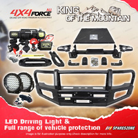 Premium Armor 3 Loop Bumper Bullbar + Drive Light + Winch for Toyota FJ Cruiser