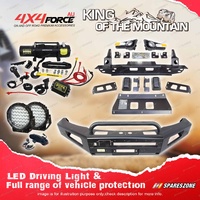 4X4FORCE Safari Shield U Loop Bullbar Drive Light Winch for Mazda BT-50 11-20