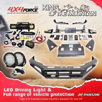 4X4FORCE Ultimate Guard No Loop Bullbar Light Winch for Toyota Hilux Rocoo 19-20