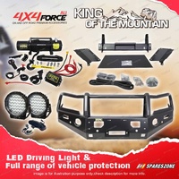 Armor Bumper Bullbar 3 Loop Guard Plate light & Winch for Mazda BT50 08/20-02/25