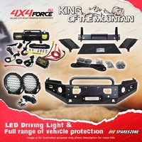 4X4FORCE Safari Shield U Loop Bullbar Drive Light Winch for Mazda BT-50 20-25