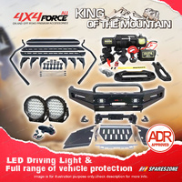 Safari Shield U Loop Bullbar Lights Side Steps Winch for Toyota Hilux Vigo 12-15