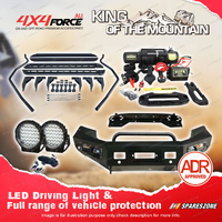 Safari Shield U Loop Bumper Bullbar Light Side Steps Winch for Ford Ranger PX T7