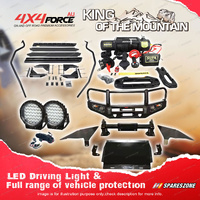 Premium Armor 3 Loop Bullbar Lights Side Steps Winch for Toyota Prado 150 19-On