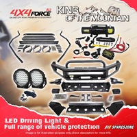 Safari Shield U Loop Bullbar Lights Side Steps Winch for Volkswagen Amarok 10-21