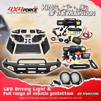 Safari Shield U Loop Bullbar Lights Side Step Winch for Toyota Landcruiser 100