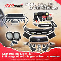 4X4FORCE Ultimate Guard Bullbar Light Side Step Winch for Toyota Landcruiser 105