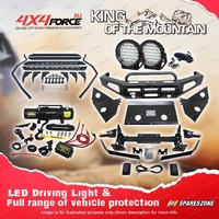 Safari Shield U Loop Bullbar Lights Side Steps Winch for Toyota Landcruiser 200