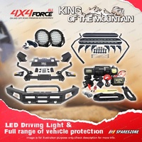 Safari Shield Bullbar Lights Side Steps Winch for Toyota Landcruiser 200 16-21