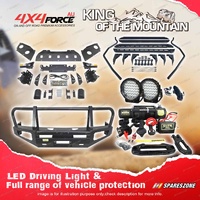 Premium Armor 3 Loop Bullbar Lights Side Steps Winch for Nissan Navara D40 06-11