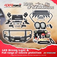 Premium Armor 3 Loop Bullbar Lights Side Steps Winch for Nissan Navara D40 11-On
