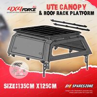 Ute Tub Canopy & 135x125cm Roof Rack Flat Platform for Volkswagen Amarok