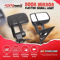 2x Door Mirror with Electric Signal Light On Cover for Nissan Patrol Y62 2013-On
