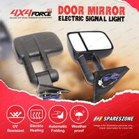 2 x Door Mirrors with Electric Signal Light On Cover for Mitsubishi Triton 05-15